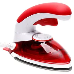 Ручна парова дорожня праска відпарювач із щіткою 1000W Mini Steam Iron HT-558B червоний - мініатюра 1