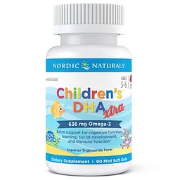 Жирні кислоти Nordic Naturals Children's DHA Xtra, 90 міні капсул ягоди - мініатюра 2