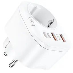 Мережевий фільтр Hoco NS3 Multifunctional socket ( including 1C2A PD20W fast charge ) ( EU / GER ) W - мініатюра 2