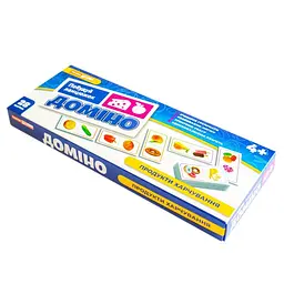 Дитяча настільна гра "Доміно. Продукти харчування" 10109169, 28 карток - мініатюра 10