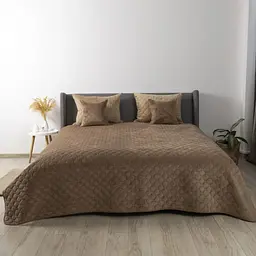 Покрывало ТЕП евро Velour Ромб круглый 4-00517-22385 220х240 см капучино - миниатюра 2