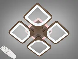 Світильник стельовий LED Diasha S8060/4CF, 80W, 3200K-6000K, коричневий метал, сучасний стиль