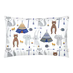 Дитяча постільна білизна в ліжечко BEAR WIGWAM, сірий (BearsWigwams_Stars_140) - мініатюра 3