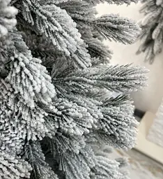Штучна лита конусна ялинка Класик засніжена 1.6м - мініатюра 4