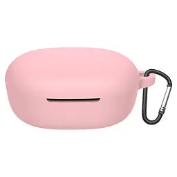 Силіконовий чохол для навушників Xiaomi Redmi Buds 4 Lite, Hang Case, рожевий, ультратонкий захисний кейс товщиною 2 мм, захист від подряпин, пилу та ударів, компактний, з карабіном для кріплення, ArmorStandart (ARM73547)