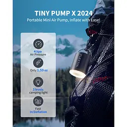 Насос-ліхтар кемпінговий Flextail Tiny Pump Х, чорний із вакуумними пакетами 2 шт. (50х70) - мініатюра 14