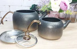 Двоярусний чайник O.M.S. Collection 8250-XL-Bronze (1,8/3,6 л.) - мініатюра 2