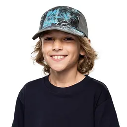 Кепка Buff Kids 5 Panels Cap sway multi Сірий-Синій - мініатюра 4