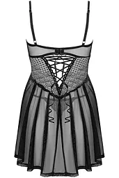 Комплект Obsessive Chemeris babydoll (Чорний, XS/S) Obsessive 101316 96927 - мініатюра 5