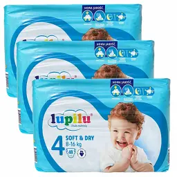 Підгузки Lupilu soft & dry 4 Maxi (8-16 кг), 144 шт