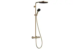 Душова система з термостатом Hansgrohe Pulsify S Puro Showerpipe EcoSmart 260 1jet brushed bronze 24237140