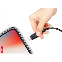 Кабель XO NB55 USB Cable Lightning 5 A/1 м Чорний - мініатюра 1