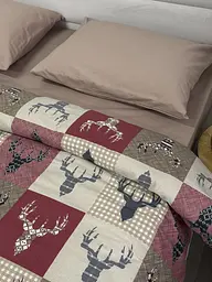 Комплект постільної білизни Ecotton полуторний 29345-2 Оленi на червоному (24289) - мініатюра 12