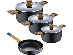 Набір каструль і сковорід Bergner Earth black (BG-34630-BK)