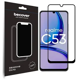 Скло захисне BeCover Realme C53 Black (710105) - мініатюра 4