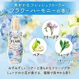 Японський кондиціонер для білизни Kao Humming Flair Flower Harmony свіжий квітковий аромат 1400 г (поповнення) - мініатюра 4