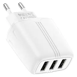 Зрядний пристрій 3 виходи USB-A Hoco N15 Amazing