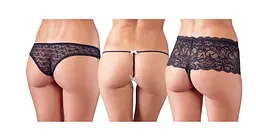 Набір трусиків - Cotelli Collection 2310503 Panty Set, black - L Cottelli 23105031041 90533 - мініатюра 7