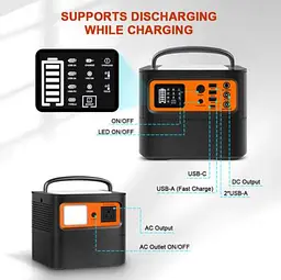 Портативна зарядна станція TIG FOX Portable Power Station T500 540Wh - мініатюра 3