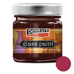Фарба вітражна Pentart на основі розч. холодної фіксації Бордова 30 мл