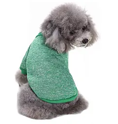 Кофта для собак та котів EcoToys Green XS ряба зелена A: 20 см B: 31 см C: 19 см 7068 - мініатюра 6