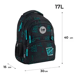 Рюкзак GoPack Education 175M-6 Future Чорно-блакитний (GO26-175M-6) - мініатюра 2