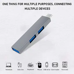 Адаптер перехідник GT Type-C 3.1 на USB 3.0 Темно-сірий (С051249) - мініатюра 4