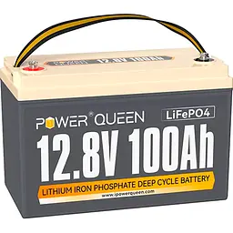 Акумулятор Power Queen LiFePO4 12V [12.8V/100Ah/1280Wh] [111279] - мініатюра 2