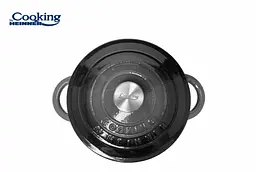 Каструля з кришкою Heinner Marble Grey чавунна емалірована сірий мармур (HR-ZVC-S28) - мініатюра 3