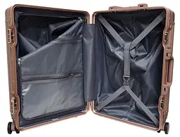 Валіза велика L Madisson Snowball 66503 L 74x49x31 см 100% полікарбонат на клямках Рожеве золото - мініатюра 2