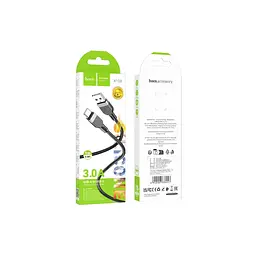 Дата кабель USB 2.0 AM to USB-C 1.0m silicone X109 Energy black Hoco (6942007636247) - мініатюра 5