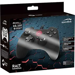 Геймпад Speedlink RAIT Gamepad - for PC/PS3/Switch, rubber-black (SL-650010-BK) - мініатюра 7