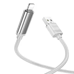 Дата кабель Hoco U127 Power USB to Lightning (1.2m) Silver/Gray - мініатюра 2