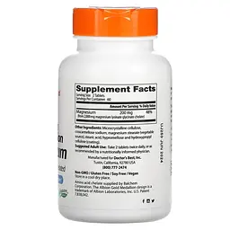 Вітаміни та мінерали Doctor's Best Magnesium 100 mg High Absorption, 120 таблеток - мініатюра 2