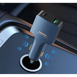 Автомобільний зарядний пристрій Remax RCC326 100W синьо-чорний - мініатюра 3