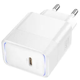 Мережевний зарядний пристрій Hoco CS113A Lounge PD40W 1USB-C White - мініатюра 4