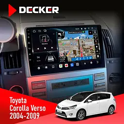 Штатна магнітола Toyota Corolla Verso 2004-2009 Decker D9-011 4x64, DSP, 4G, 360 Decker (НФ-00006501)