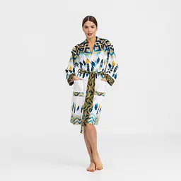 Халат жіночий з плюшевого велюру ексклюзивний Feather 18288 2XL-3XL