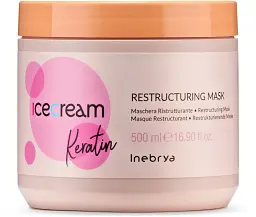 Маска восстанавливающая Inebrya Keratin Restructuring Mask с кератином 500 мл - миниатюра 2