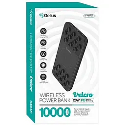 Портативна батарея Gelius Pro Velcro GP-PBW1120 10000 mAh Black - мініатюра 4
