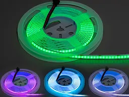 Світлодіодна СОВ стрічка 12В, 840 діодів на метр, 10мм, RGB