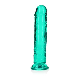 Фалоімітатор RealRock Crystal Clear 8'', 22 см (зелений) - мініатюра 6