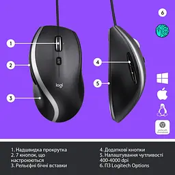 Миша Logitech M500s Advanced Black (910-005784) - мініатюра 5