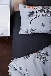 Комплект постільної білизни Moon&Star полуторний євро 160х220 см наволочки 4х70х70 см Piwonie Gray Ranforce Elite - мініатюра 5