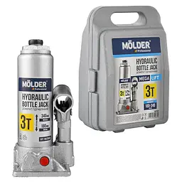 Домкрат гідравлічний пляшковий Molder 3 т 180-340 мм у кейсі (MA29035) - мініатюра 2