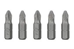 Біта викруткова Intertool насадка хрестоподібна PZ2 x 25 мм Storm в упаковці 5 шт. - мініатюра 2
