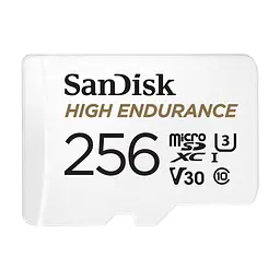 Карта памяти SanDisk 256GB microSD class 10 UHS-I U3 V30 High Endurance (SDSQQNR-256G-GN6IA)
