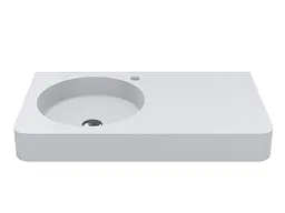 Умивальник Miraggio LOOP 800 L (8813983) Mirasoft, Матовий, Підвісний, Білий - мініатюра 3