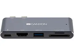 Док-станція для ноутбука Canyon Docking Station with 5 port, Thunderbolt 3 (CNS-TDS05DG) - мініатюра 3