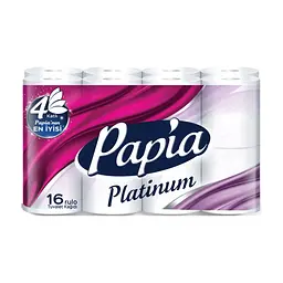 Туалетная бумага Papia Platinum 4 слоя 16 рулонов (8690536026388)